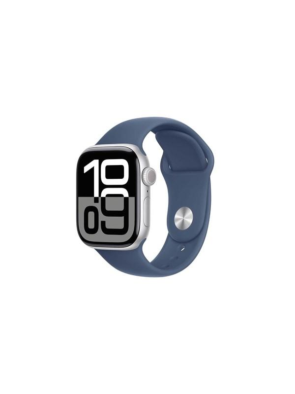 Apple Watch Series 10 GPS + Cellular – Sølv & Denim Bånd