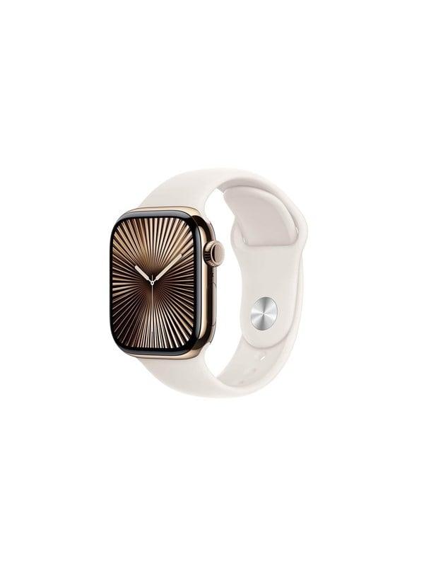 Apple Watch Series 10 GPS + Cellular – Guld Titanium & Stjernelys