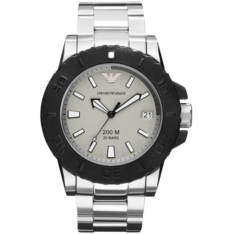 Emporio Armani Sportivo Stål Herreur AR5970 - Elegant Urtilbud