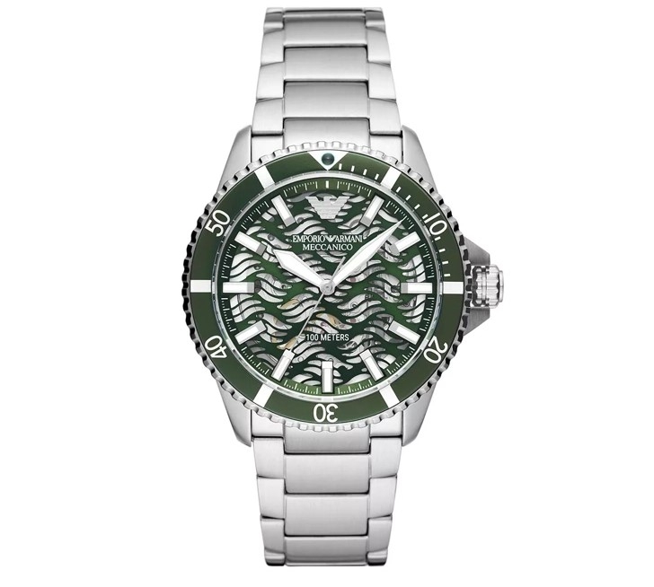 Emporio Armani Diver Automatisk Grøn Herreur - Stilfuld Elegance