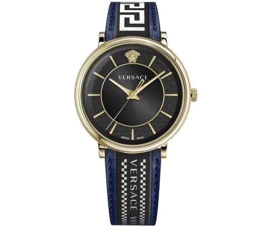 Versace V Circle Blå Guld Herreur – Luksus til Mænd
