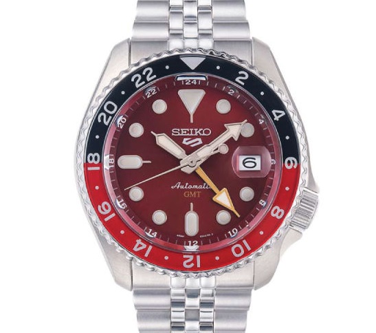 5 Sports Automatic Gmt Red Herreur fra Seiko