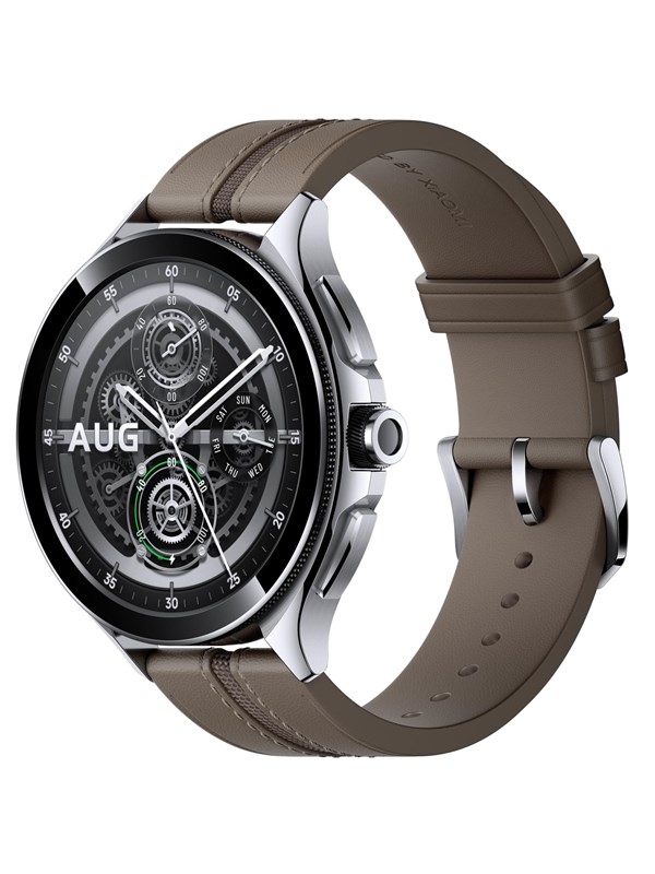 Watch 2 Pro Lte   Silver Case With Brown Leather Strap fra Xiaomi