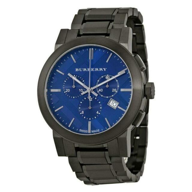 "the City" Black Ion Chronograph Herreur Bu9365 fra Burberry