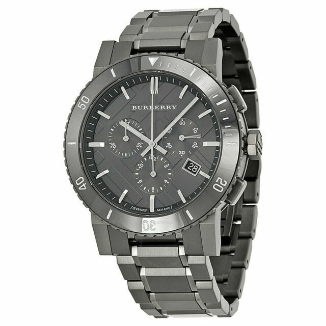 Chronograph Sport Grey Herreur Bu9381 fra Burberry