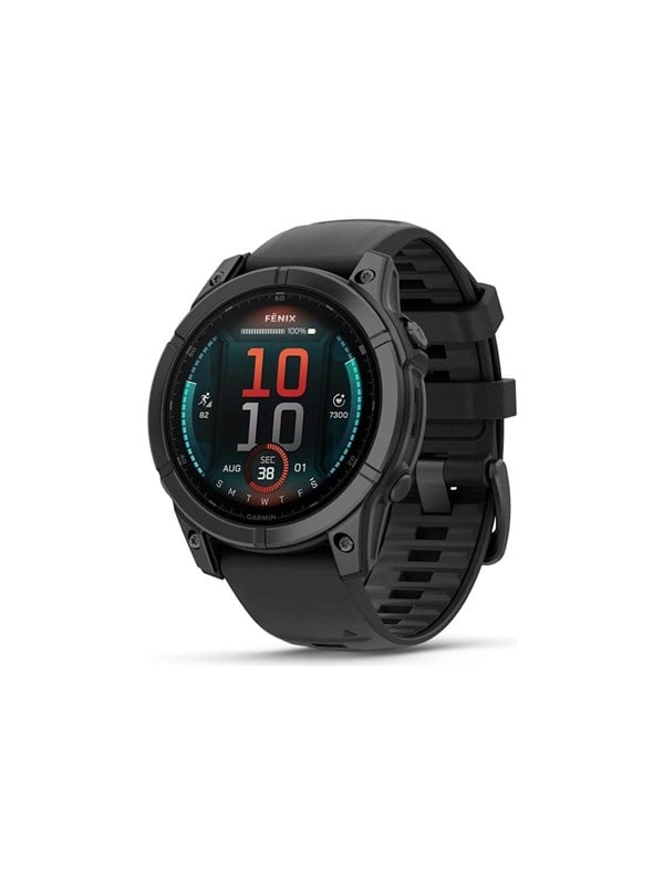 Fänix E   Slate Grey Steel   Sport Watch With Band   Black   16 Gb fra Garmin