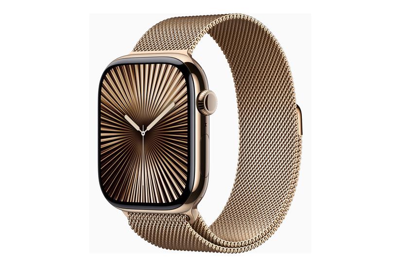 Watch Series 10 (gps + Cellular)   Guld Titanium   Smart Ur Med Milanesisk Løkke   Guld   64 Gb fra Apple